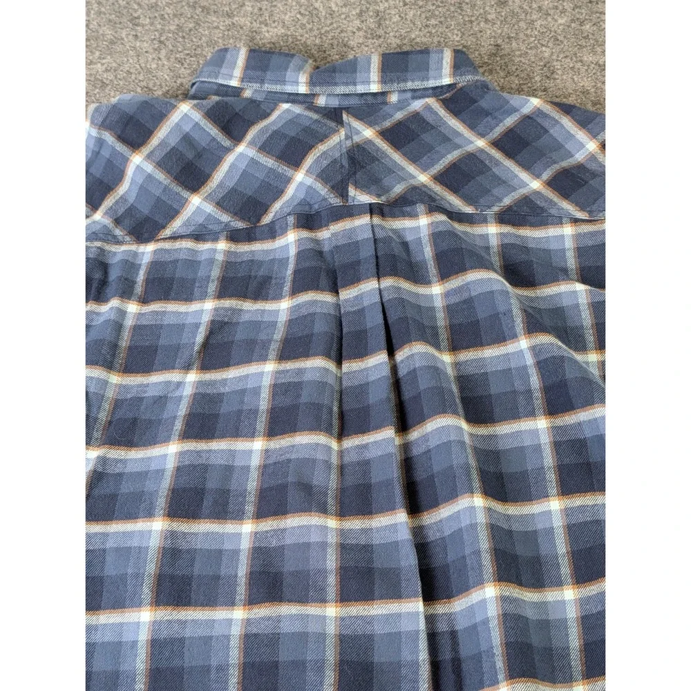 Columbia Omni-Wick Mens XL Blue Plaid Long Sleeve Button Down Shirt Stretch EUC